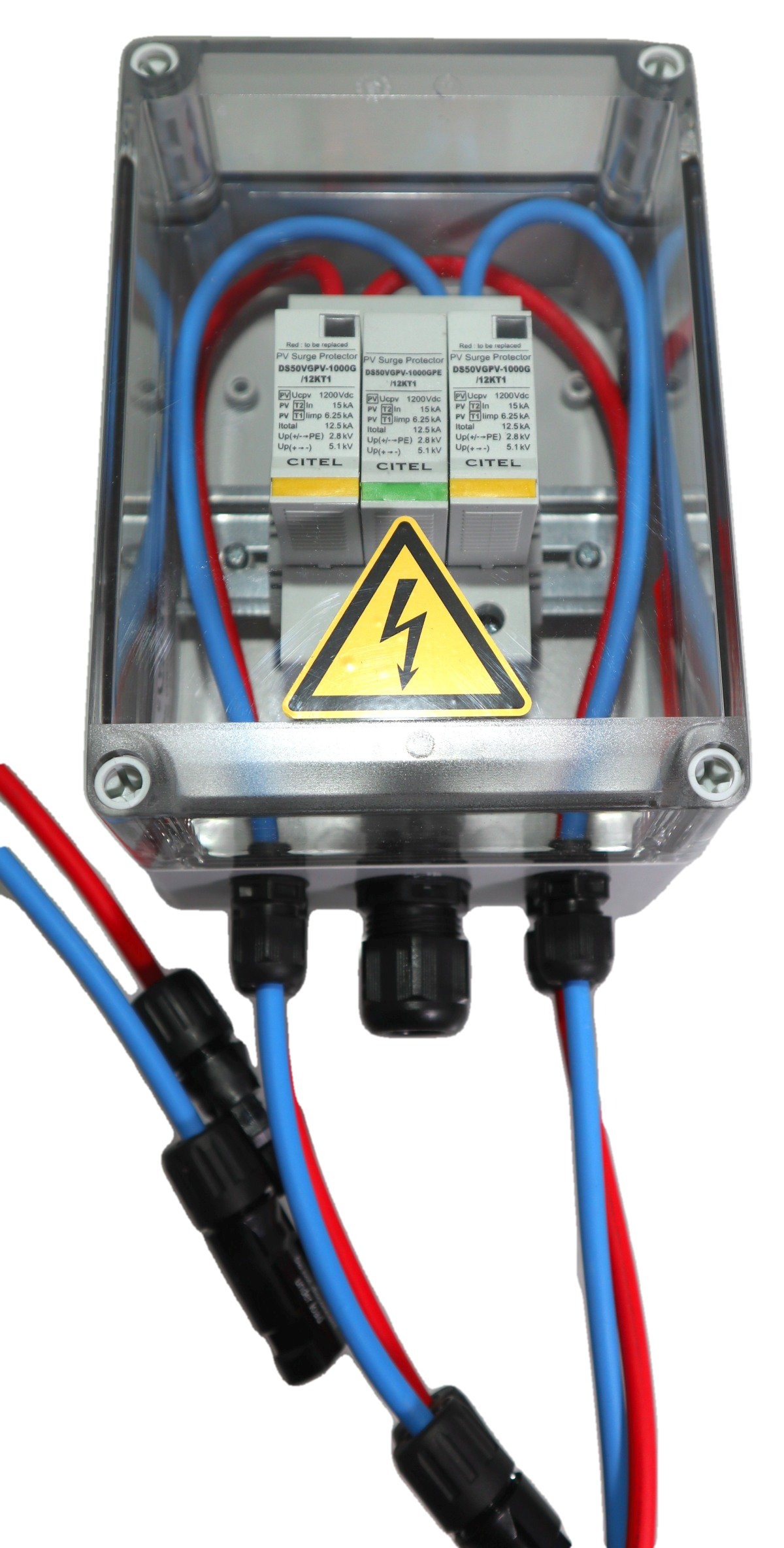 CITEL Überspannungsschutz Typ2  Solar Anschlussbox für 1 MPP Tracker IP65 GAK SPD (CiPlug1-51-1)