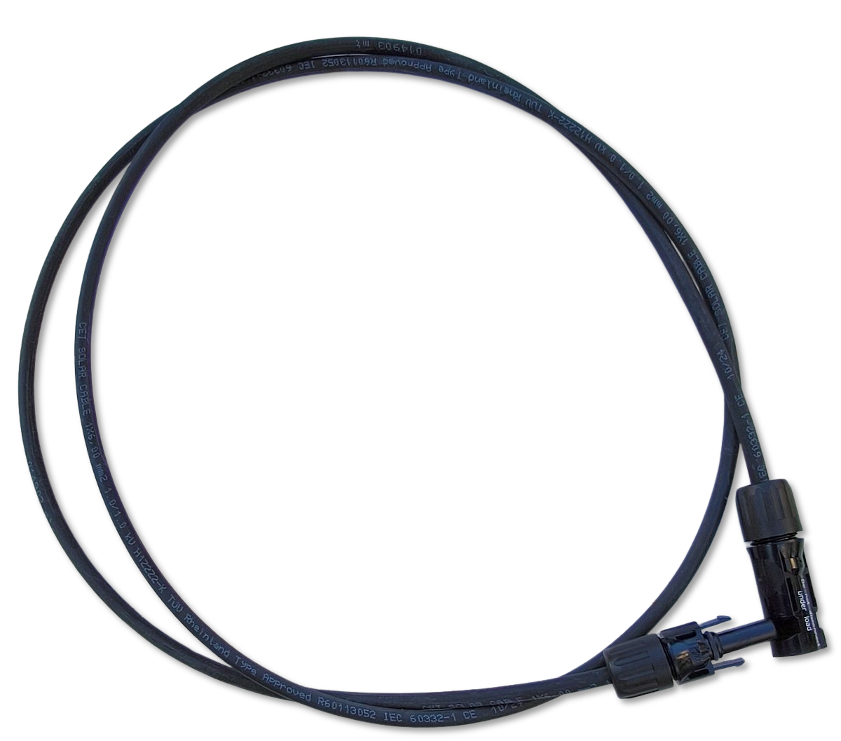 Solarkabel mit MC4 Länge 1.5m Querschnitt 6mm² vorkonfektioniert schwarz