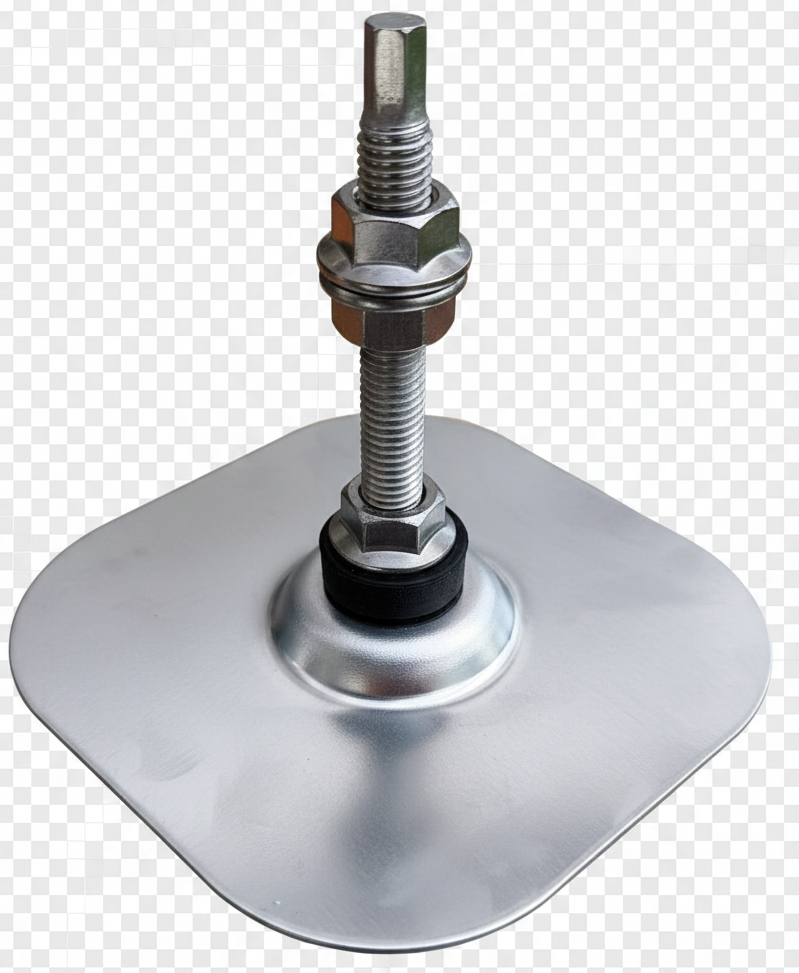 PV Alu Dichtblech Rund inkl. Dichtung  für M10 Stockschraube auf Flachdach Multifunktionsblech