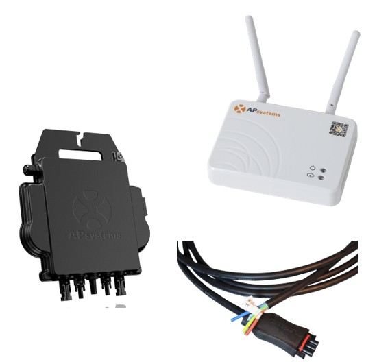Bundle: APSystems 730W DS3 Mikrowechselrichter + ECU-B Monitoring + 1m AC Anschlusskabel