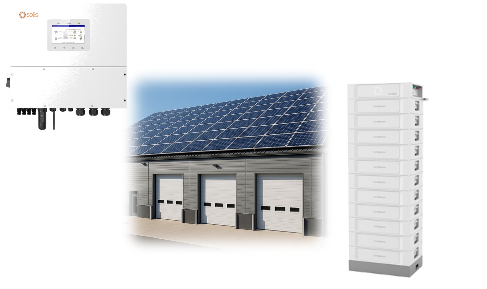 50kWp + 51kWh LFP Speicher PV Anlage für Trapezblech