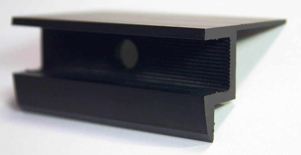 Solar Endklemme. SCHWARZ. Nur Klemme. Rahmenhöhe 30mm - 40 mm