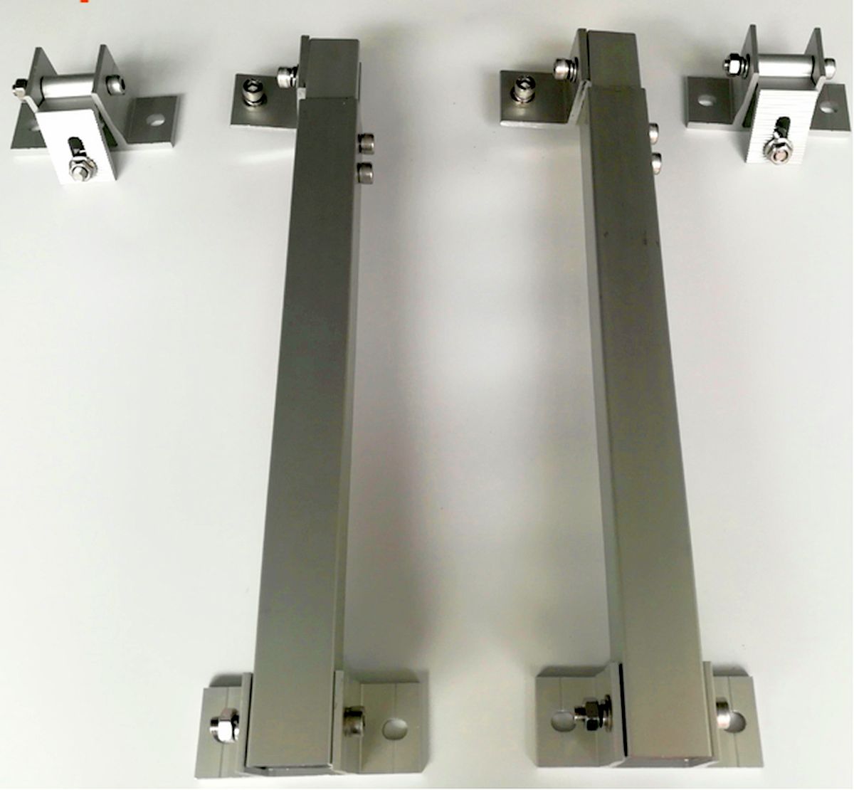 Set: 2x Solar Vario Aufständerung + 2x Aluprofil 1,3m Einstellbar 20° - 40°