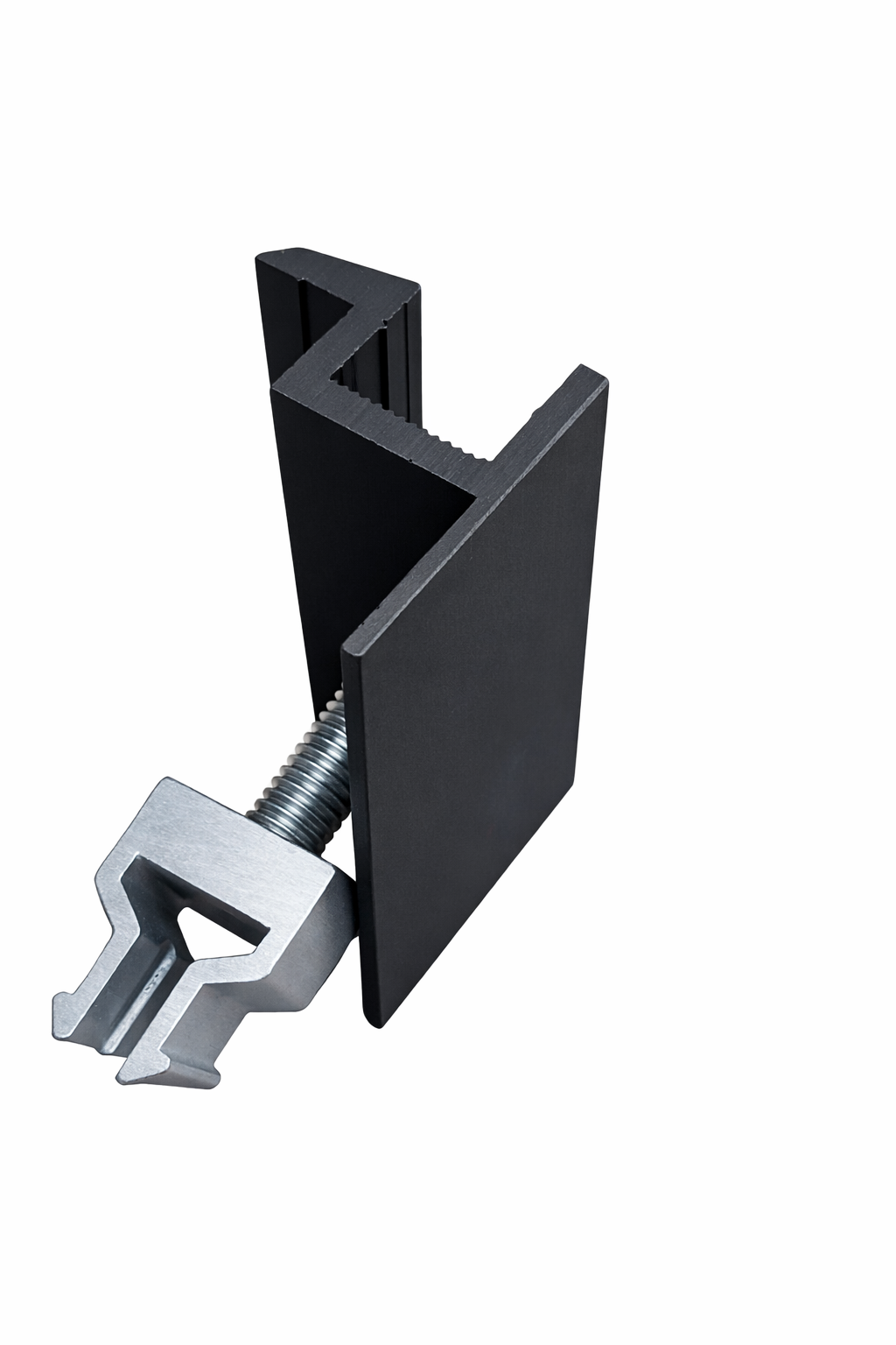 Klick Solar Endklemme SCHWARZ ELOXIERT Rahmenhöhe 30mm -Set vormontiert mit Schraube/Clips