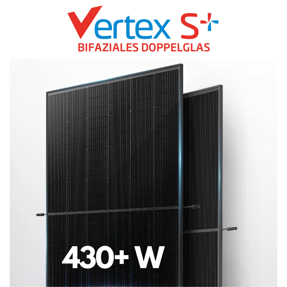 Trina 440Wp Solarmodul Vertex S+ Glas/Glas Bifacial Transparent TSM-440-NEG9RC.27-MC4EVO2 1762x1134x30mm,