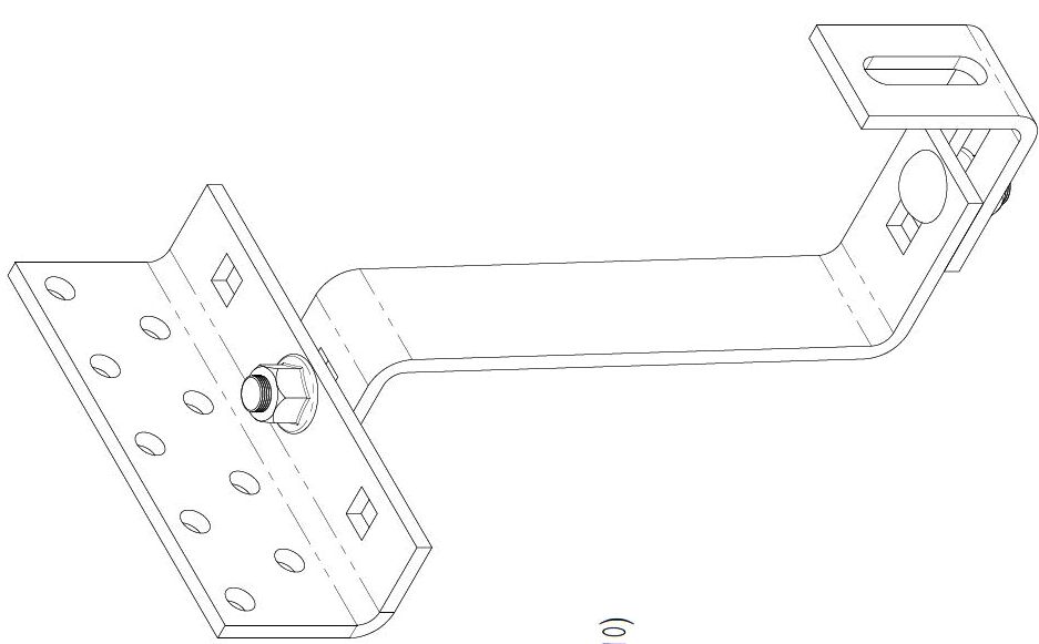 Sonderlänge: 160mm Verstärkter Dachhaken 35x5mm Solar Vario für Ziegel mit langer Überdeckung