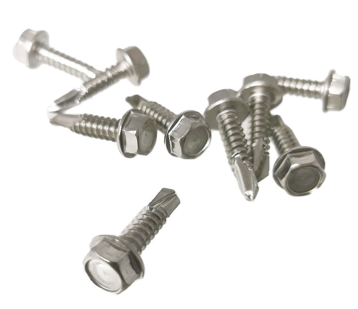 10x Bohrschraube 6,3x25mm Edelstahl A2 DIN 7504-K 6kant selbstschneidend für Solar Alubleche