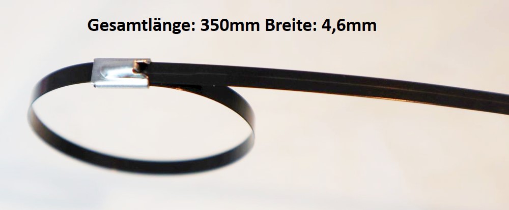 Solar Kabelbinder Edelstahl pulverbeschichtet 100 Stck Länge 350 mm