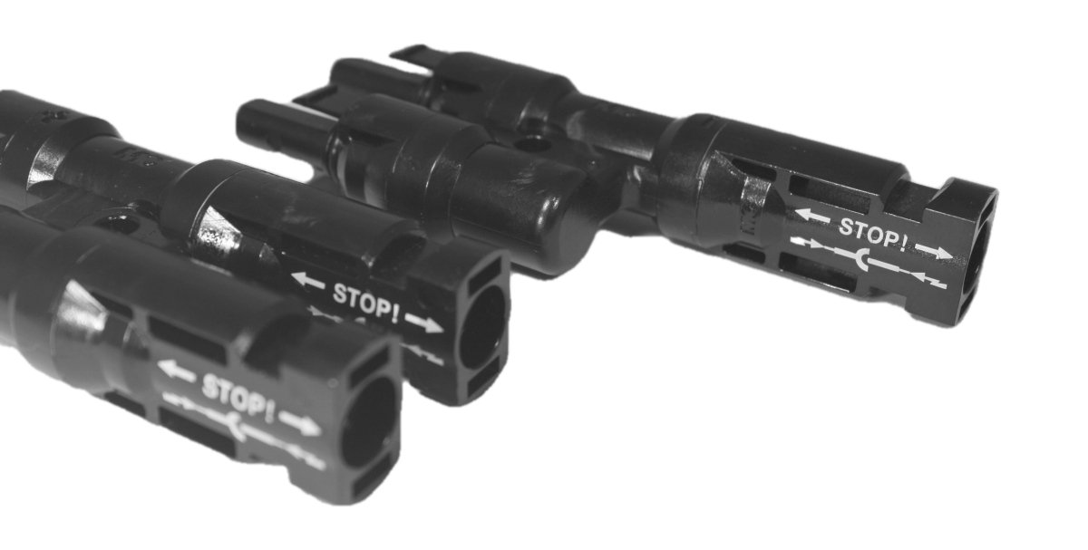 Paar Y-Stecker / Buchse. MC4 Original Multicontact. PV Module Parallelschalten