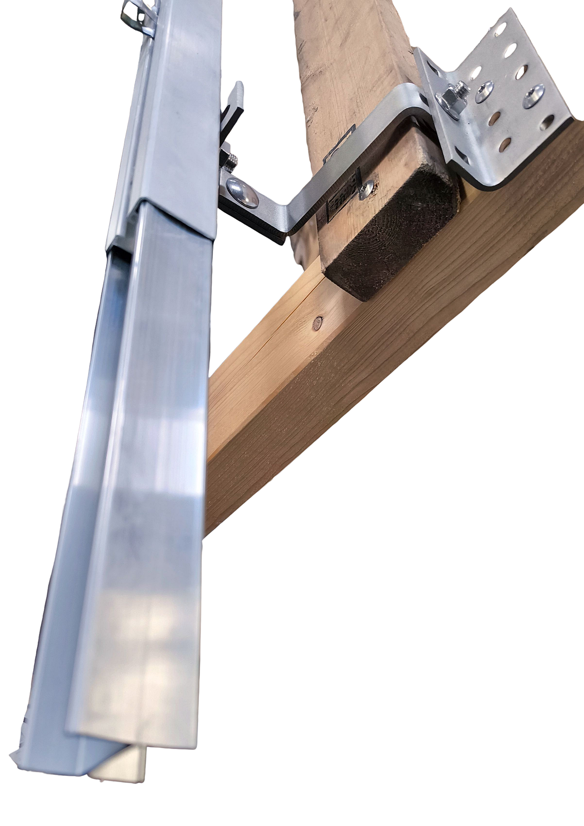 H-Profilverstärkung - 1m Einschubprofil (mit Bohrschrauben)  für 40x40 Solar-Aluprofil zur Aussteifung