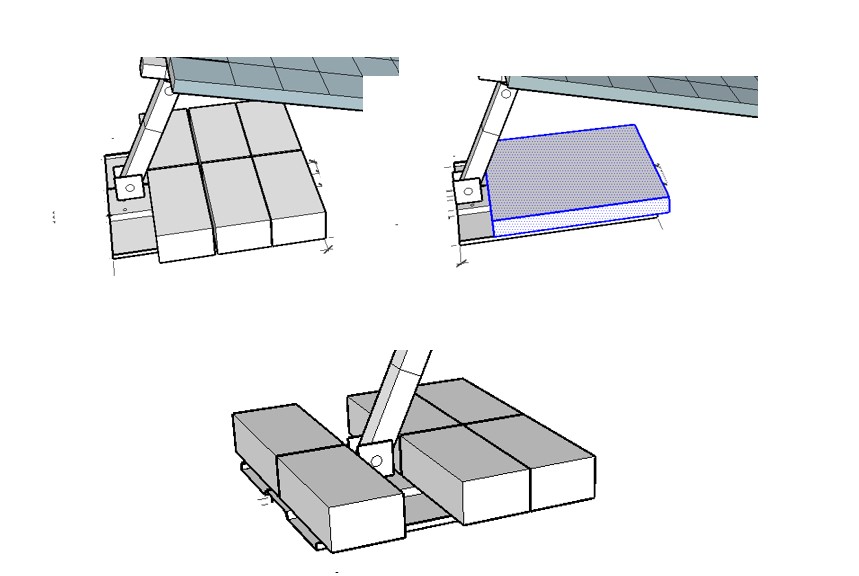 Vario Fußblech Ballastblech (ink. 2x M8x20 Schraube und Sperrzahnmutter)  Fußkonsole für Flachdach Solar Aufständerung universell einsetzbar