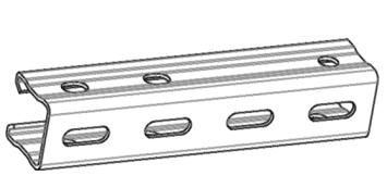 Freiland Montageschiene 41x41x1,2mm einzeln Länge 195cm  Stahl
