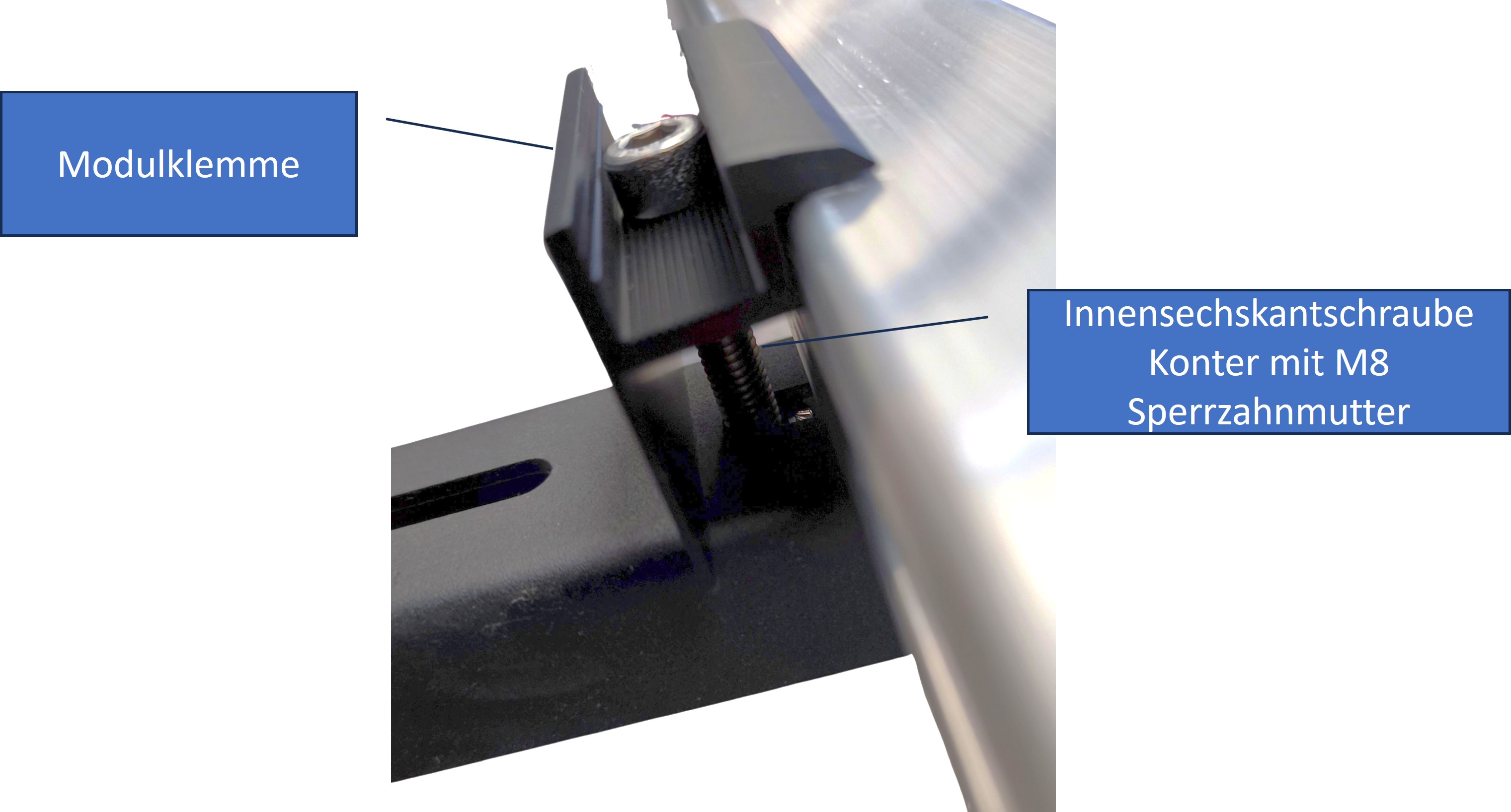 Wandhalterung 30° / Wandbefestigung Fassade Grau -  für 1 Solarmodul bis 115cm Breite