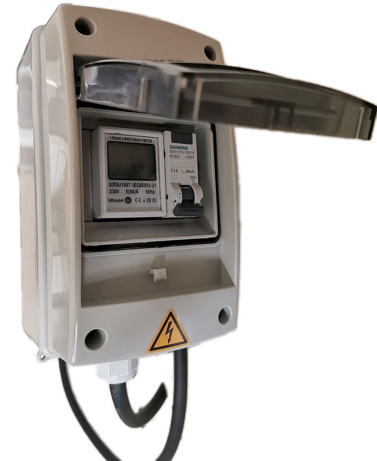 Solar Stromzähler mit FI/Sicherung, Wieland RST20 für Anschluss Mini Balkonanlage