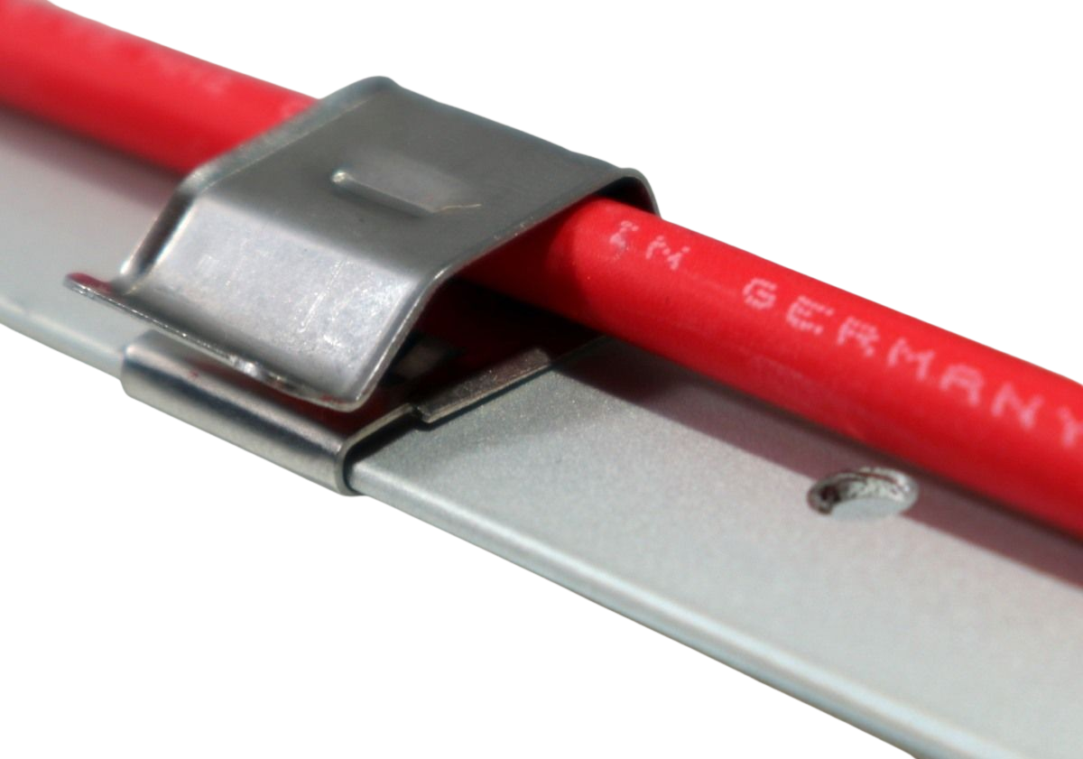 10x Kantenclip für 2 Solarkabel Edelstahl Kabelbinder PV Edgeclip