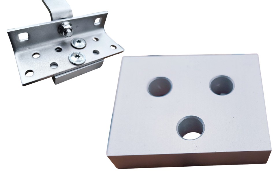 Unterlegplatte für Dachhaken Solar 15 mm Aluminium eloxiert – bei hoher Lattung und dicken Dachsteinen