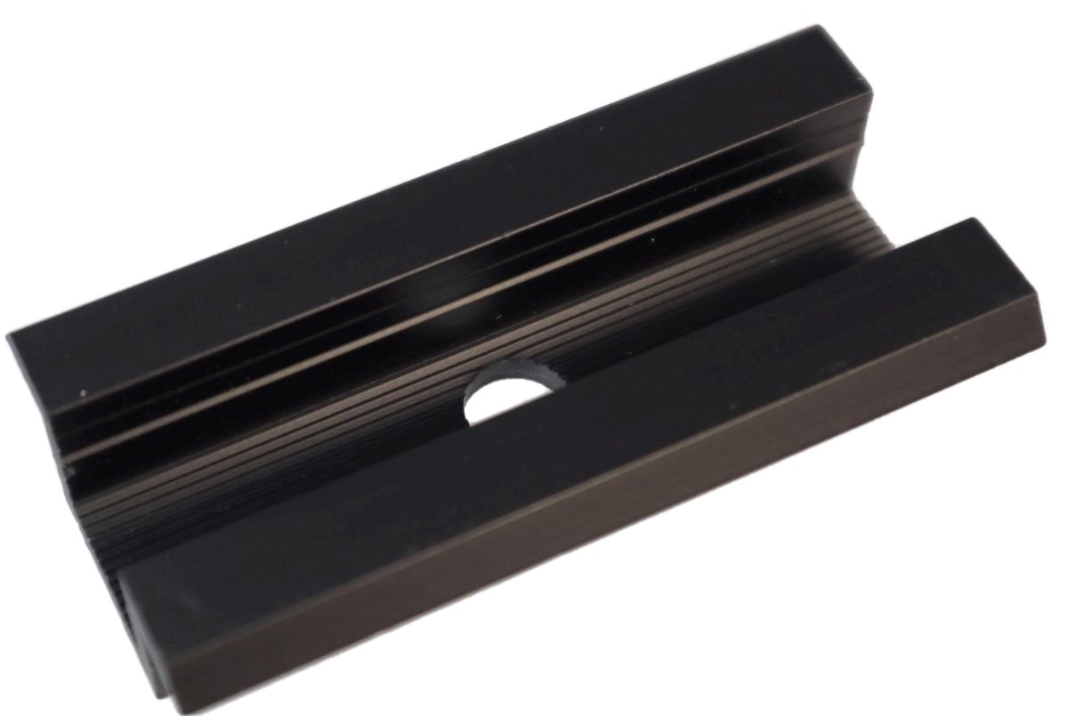 Solar Mittelklemme SCHWARZ ECO Set mit Schraube / Nutenstein. Rahmenhöhe 30mm