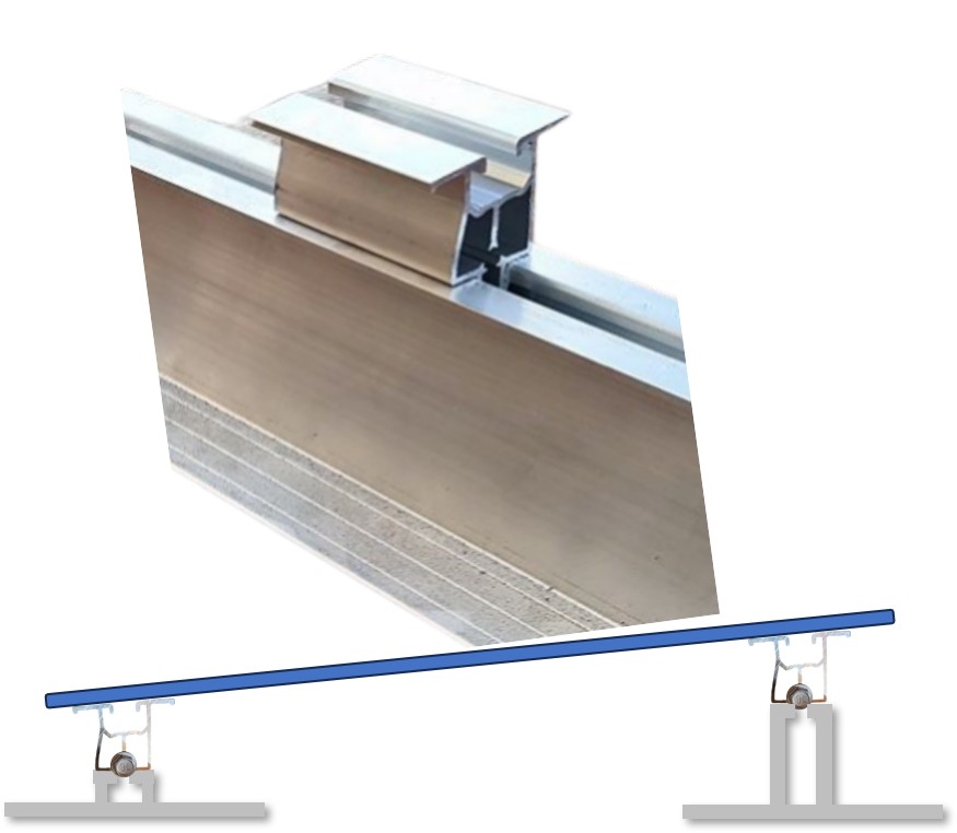 3° - 5° Leichterhöhung für Trapezblech – Winkeleinsatz für Trapezblechbrücke Solar