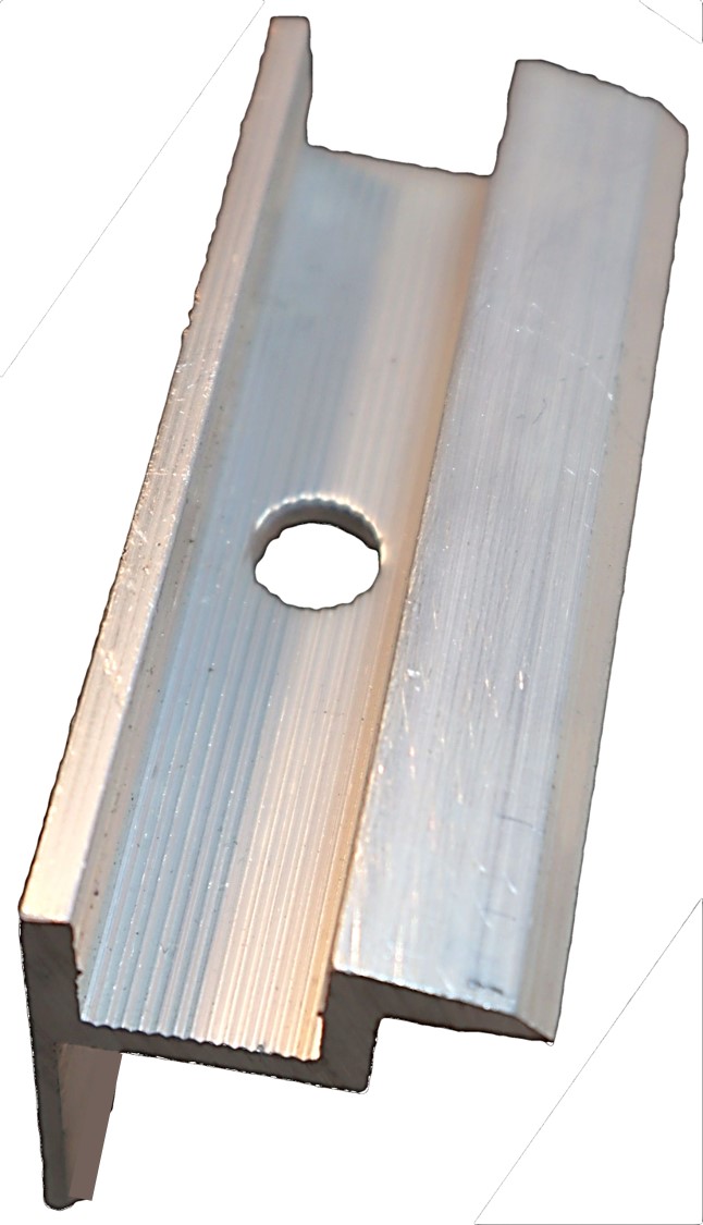 Photovoltaik Endklemme. Rahmenhöhe 30 - 50mm. . Alu. Abschlussklemme PV