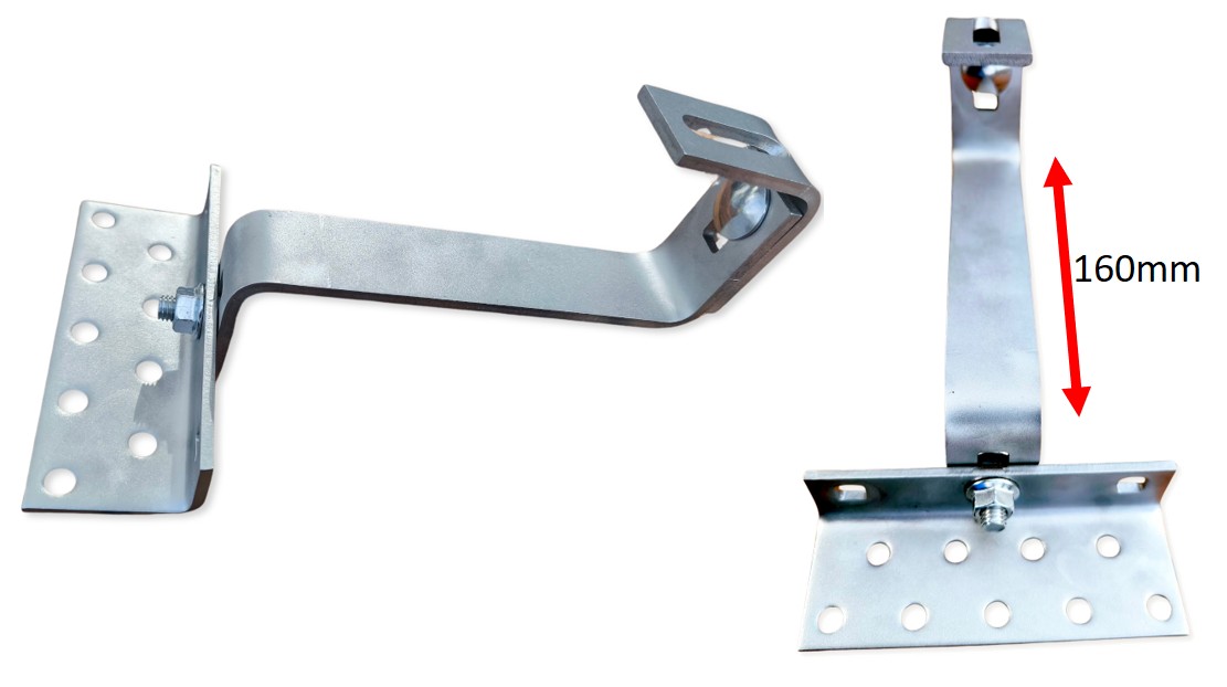 Sonderlänge: 160mm Verstärkter Dachhaken 35x5mm Solar Vario für Ziegel mit langer Überdeckung