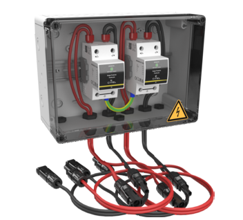 CITEL Solar Anschlussbox DC Überspannungsschutz für 2 MPP Tracker / Typ 2   IP65 GAK SPD mit MC4 Stecker (CiPlug2-DP40-1-XS )