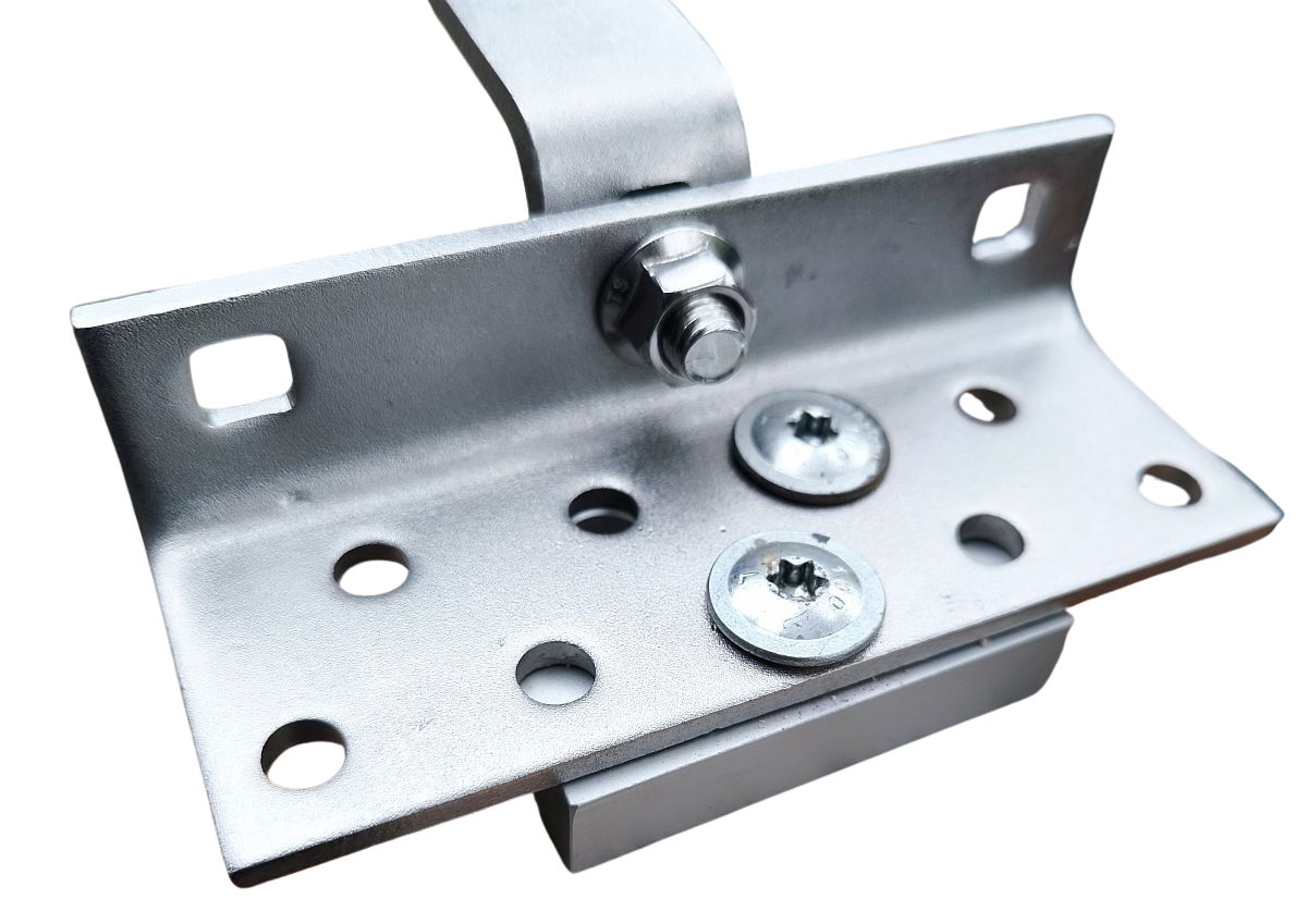 Unterlegplatte für Dachhaken Solar 15 mm Aluminium eloxiert – bei hoher Lattung und dicken Dachsteinen