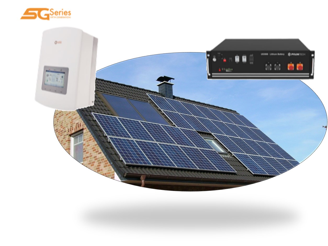 3,6kWp PV Anlage mit 3.5kWh Pylontech Speicher - Solarmodule - Solis Hybrid Wechselrichter -Gestell - Kabel