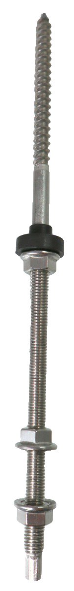 Stockschraube Solar M10x350mm Edelstahl V2A  EPDM 3x Sperrzahnmutter PV Befestigung