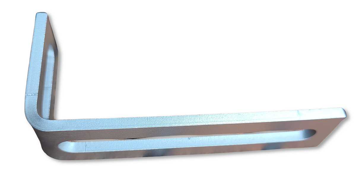 Winkel für Dachhaken in Sonderlänge 130x60mm Edelstahl A2 Sonderanwendung