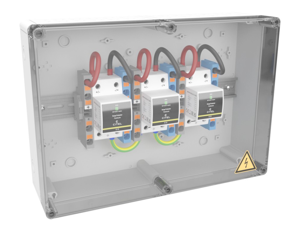 CITEL 3 MPP Überspannungsschutz Typ 1+2+3 mit Federkraftklemme Solar Anschlussbox  IP65 GAK SPD (GAK3.K2x10.K1x10.DP6-1-XS)