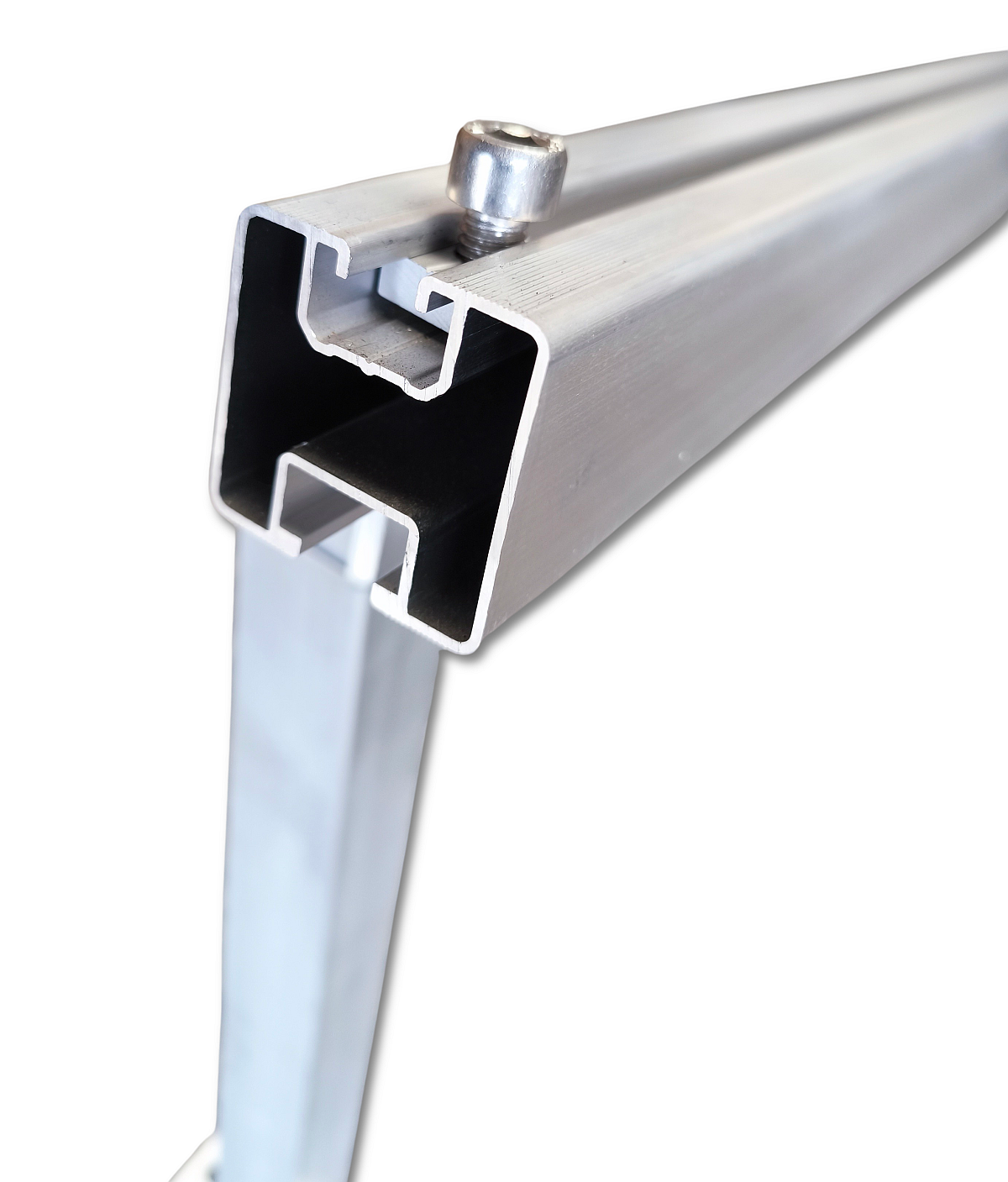 Set: 2x Solar Vario Aufständerung + 2x Aluprofil 1,3m Einstellbar 20° - 40°