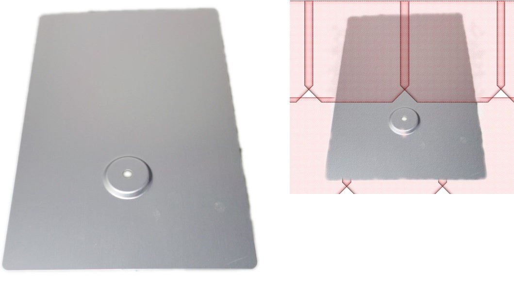PV Alu Dichtblech VERSTÄRKT (Loch mittig) Solar Montage Flachdach f. Stockschraube Befestig