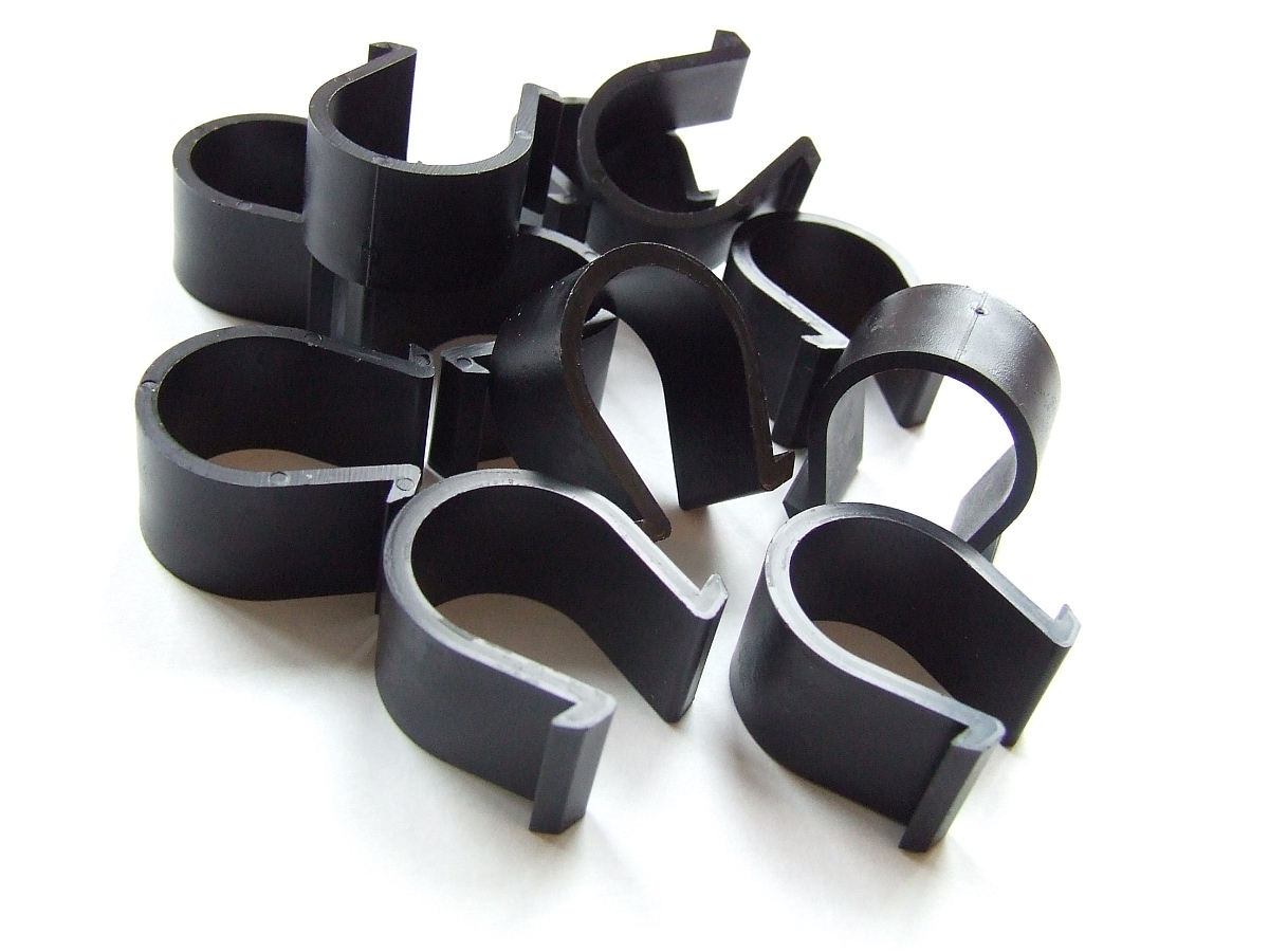 10x C-Clip Kunststoff UV Beständig Solarkabel Befestigung Leitungsführung Aluprofil