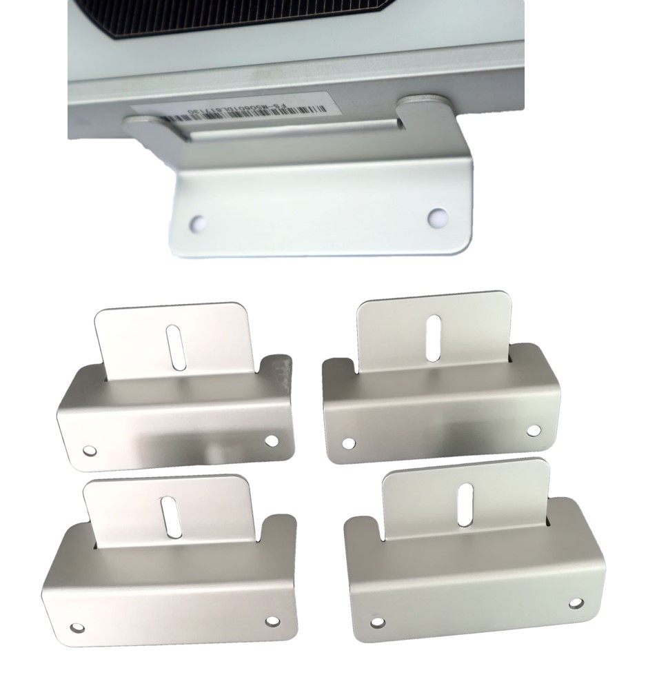 4x Z-Träger Halter groß Solarmodul eloxiert Befestigung Einzel Rahmenverschraubung PV