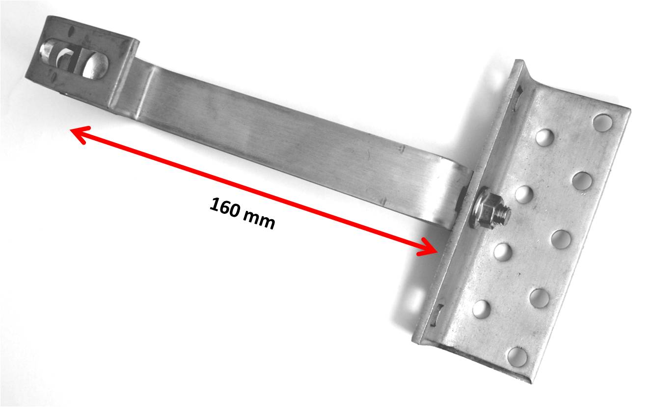 Sonderlänge: Vario Dachhaken verstellbar (160 mm) Für Ziegel mit langer Überdeckung. PV.