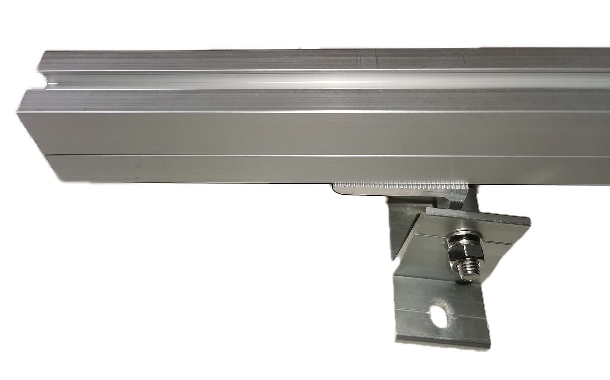 Set: 2x Solar Vario Aufständerung + 2x Aluprofil 1,3m Einstellbar 20° - 40°