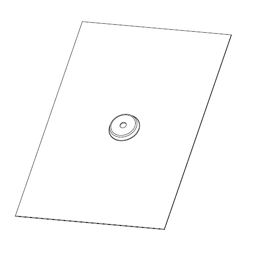 PV Alu Dichtblech (Loch mittig) Solar Montage Flachdach f. Stockschraube Befestig
